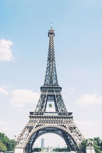 Low angle view of eiffel tower