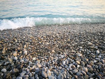 Pebbles on beach