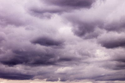 Low angle view of cloudy sky