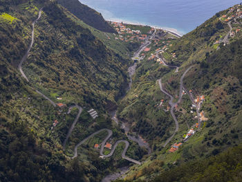 High angle view of mountains