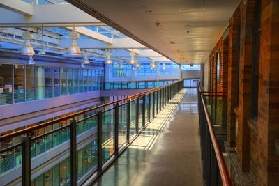 Empty corridor of building