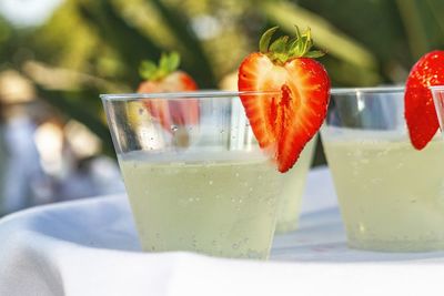 Close-up of drink on table