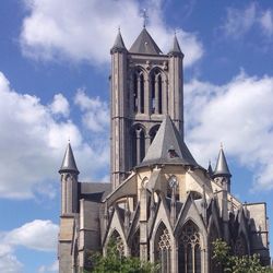 Low angle view of church against sky