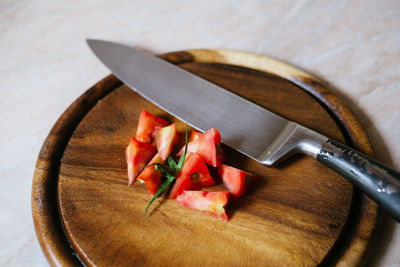 Close-up of food on table