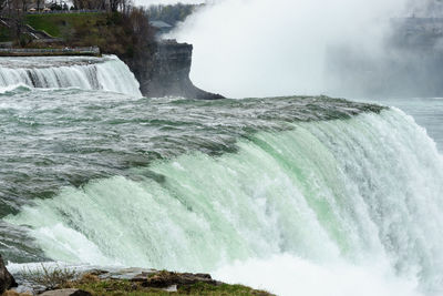 Scenic view of waterfall