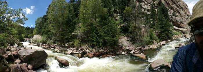 River flowing through rocks