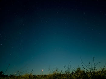 Low angle view of star field at night