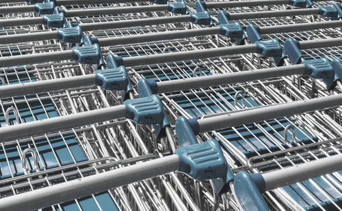 Full frame shot of shopping cart