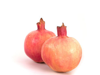 Close-up of apple against white background