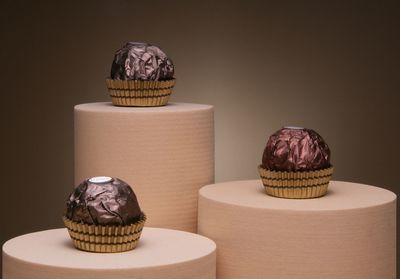 Close-up of cupcakes on table