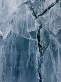 Full frame shot of frozen water