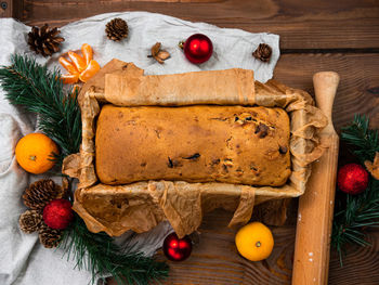 Christmas decoration on table