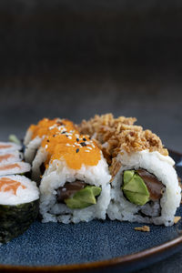 Close-up of food on table