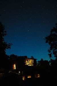 Low angle view of star field against star field