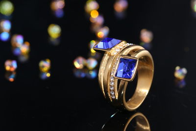 Close-up of gold rings