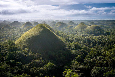 Aerial view of landscape against sky