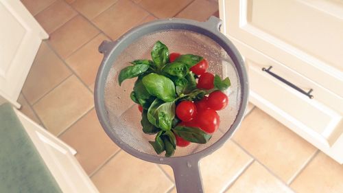 High angle view of salad in plate