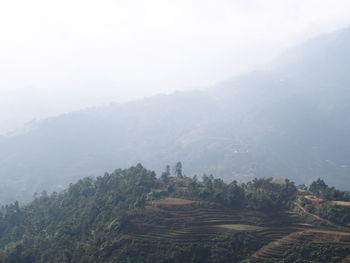 High angle view of landscape against sky