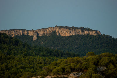 Scenic view of mountains against clear sky