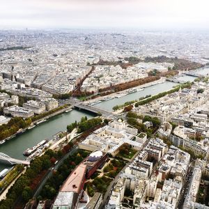 Aerial view of buildings in city