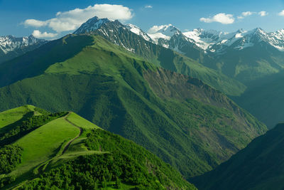 Mountains of chechnya in the caucasus