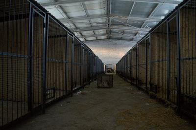 Empty corridor in building