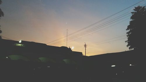 Low angle view of power lines