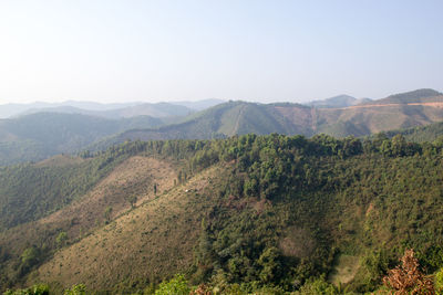 High angle view of landscape against sky