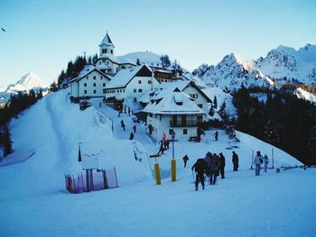 View of snow covered mountain