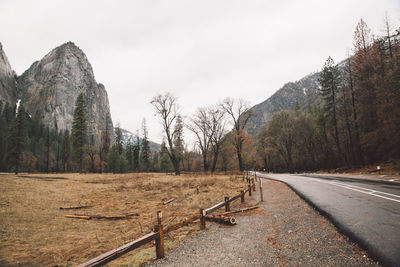 View of road passing through landscape