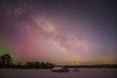 Scenic view of star field against sky at night