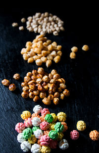 High angle view of food on table