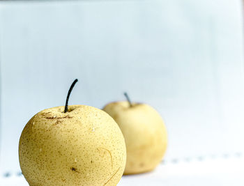 Close-up of apple on table