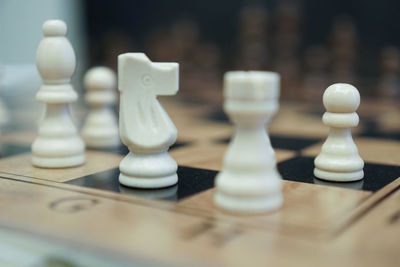 Close-up of chess pieces