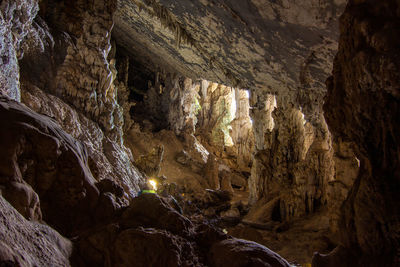 Rock formations in cave