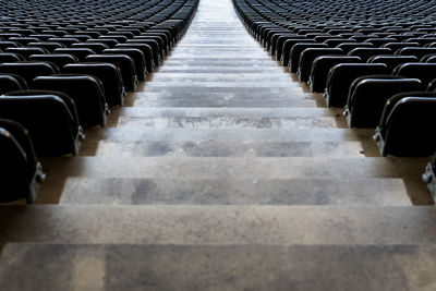 Empty seats in row