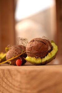 Close-up of fruits on table