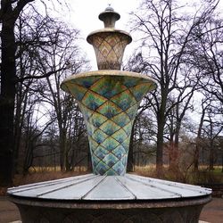 Bare trees against sky