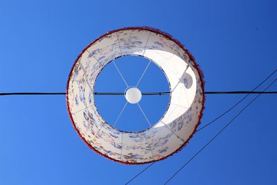 Low angle view of built structure against blue sky