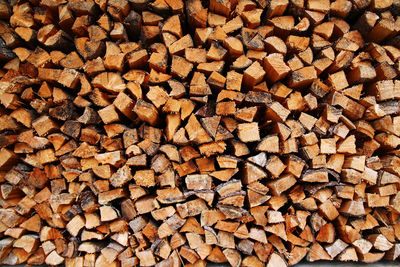 Full frame shot of logs