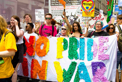 Group of people against the wall