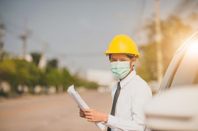 Portrait of man working