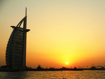 View of sea at sunset