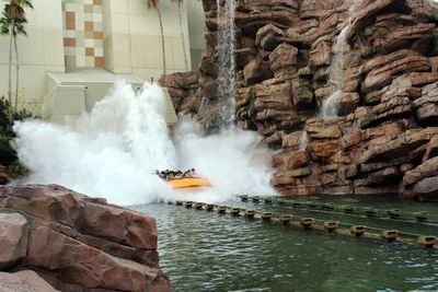 Scenic view of waterfall