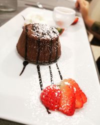 Close-up of dessert in plate