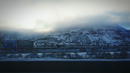 View of buildings in winter