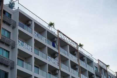 Low angle view of residential building against sky