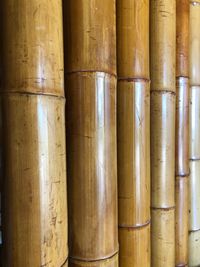 Full frame shot of bamboo in building