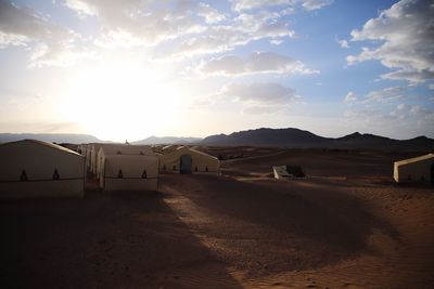 Scenic view of desert against sky