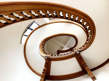 Directly below shot of spiral staircase